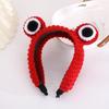 Knitted Animal for Frog Headwear Cartoon Big Eyes Hairband Cute Photo Props Fancy Dress Halloween Cosplay Accessories