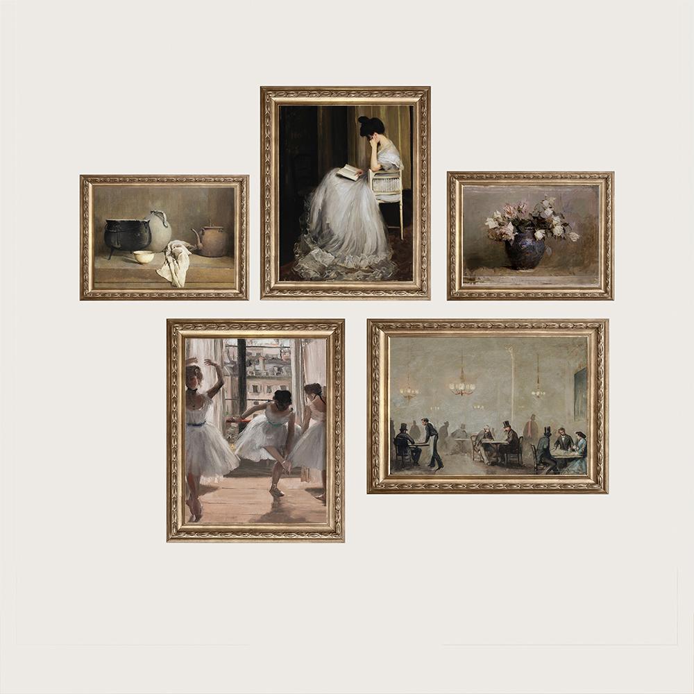 Винтажный настенный художественный постер и принты, женщина, читающая балерина, цветочный текстиль, холст, картина, украшение для гостиной, дома, настенное искусство