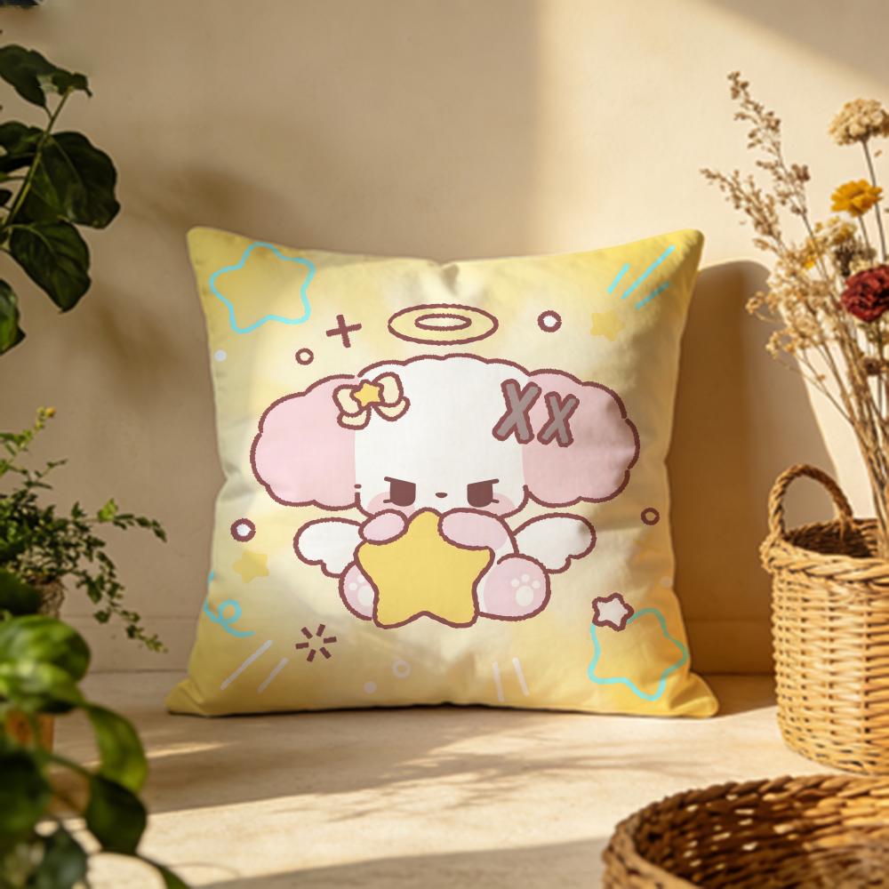 Stylish NNonoed Cushion Cover Versatile DoubleSided Pillow Case Fit for Sofa Bed Car  Daily Decor