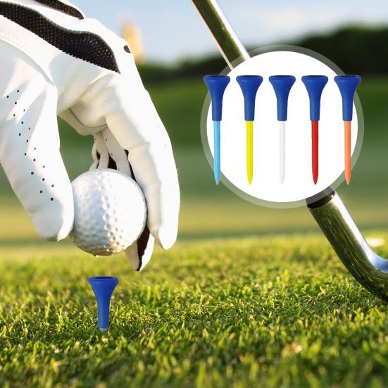 5 шт. футболок для гольфа, небьющиеся пластиковые футболки для гольфа оптом с широким мягким резиновым колпачком, уменьшающим трение