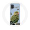 Case - Samsung - Galaxy A51 - Flexible - Green - Parakeets Birds