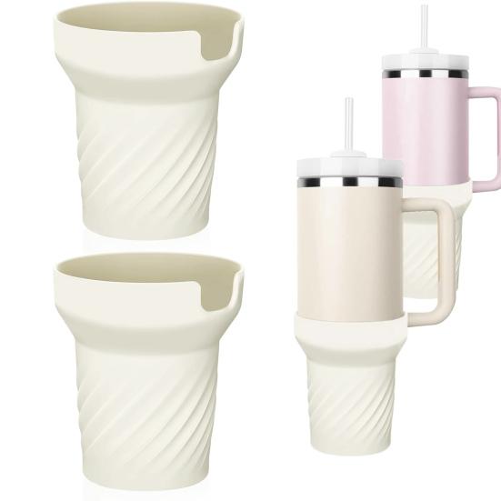 Силиконовый стакан на 40 унций, противоскользящий, шумопоглощающий, устойчивый к царапинам, дорожная бутылка для воды, нижний держатель, защитная крышка, аксессуары для стакана