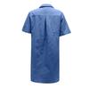 Women's Fashion Short Sleeve Pocket Solid Color Casual Denim Dress