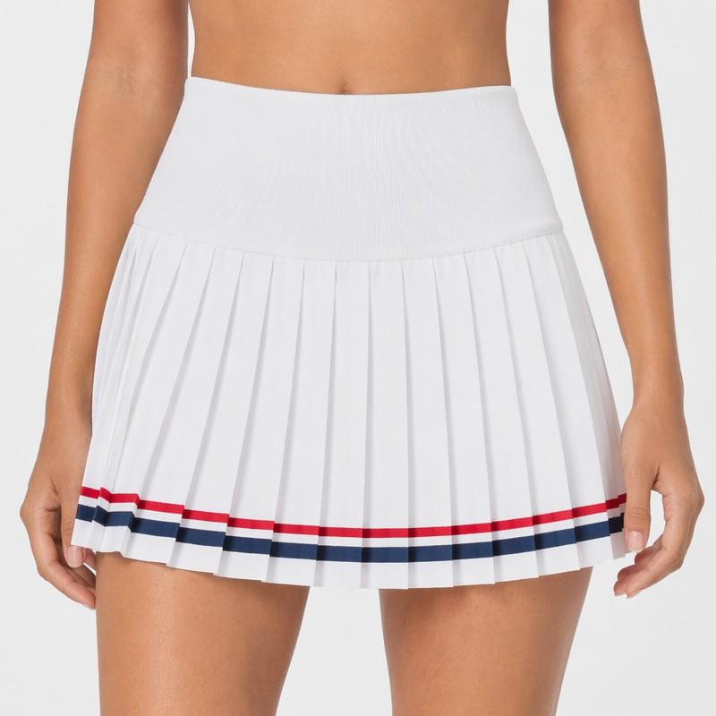 Womens High-Waisted Athletic Skort With Pockets Anti-Show Through Running Gym Tennis Skirt