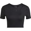 Футболка W Boa Top Solid Color Hollow Short Sleeve T Shirt Women Tops Black HD8951