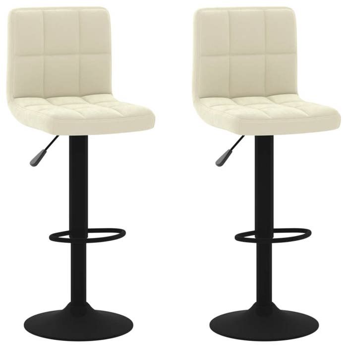 VidaXL Set of 2 Bar Stools, Pub Chair, Bistro Seat, Furniture for Dining Room Kitchen Living Room Home Interior, 334304