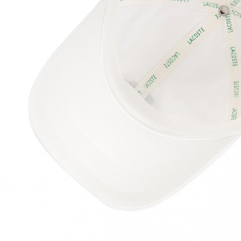 Lacoste Базовая хлопковая кепка из твила, белая Rk209e 53gws