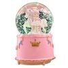 Crystal Ball Music Box Cute Cartoon Look Snowflake Rotating Crystal Ball Music Box for Girls