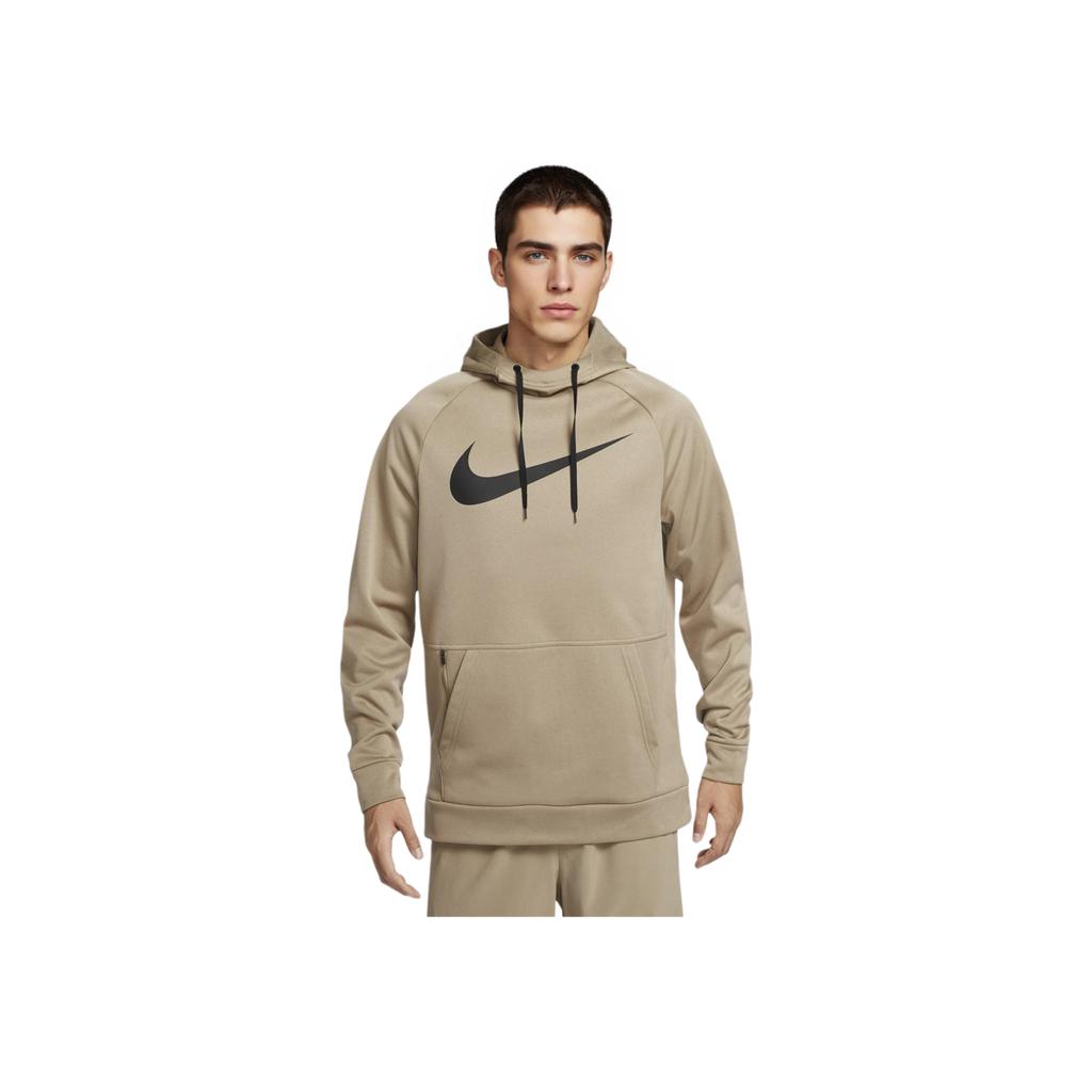 Nike Худи-пуловер из флиса Swoosh Therma-FIT для тренировок, мужские худи, хаки/черный, CU6240-247