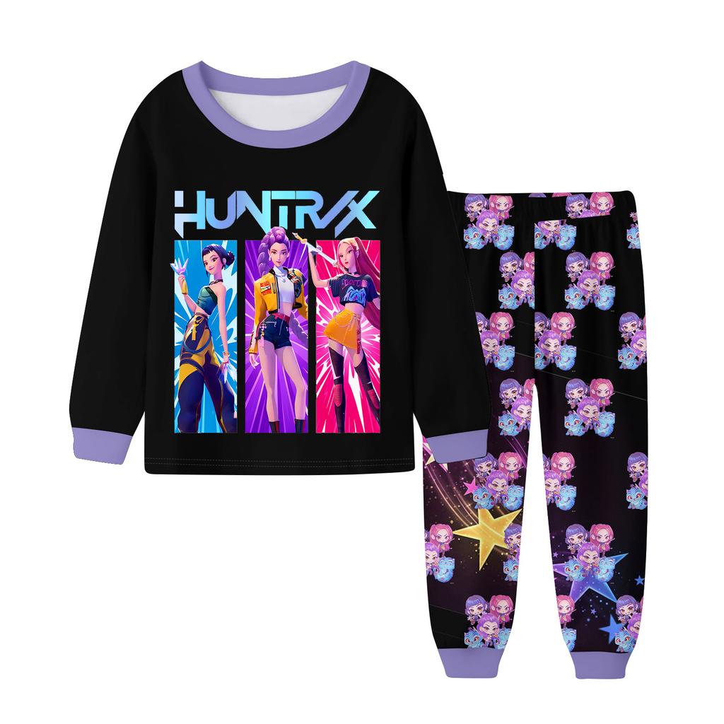 Children's Fashion Suit Skirt Round Neck Long Sleeve Top Pants