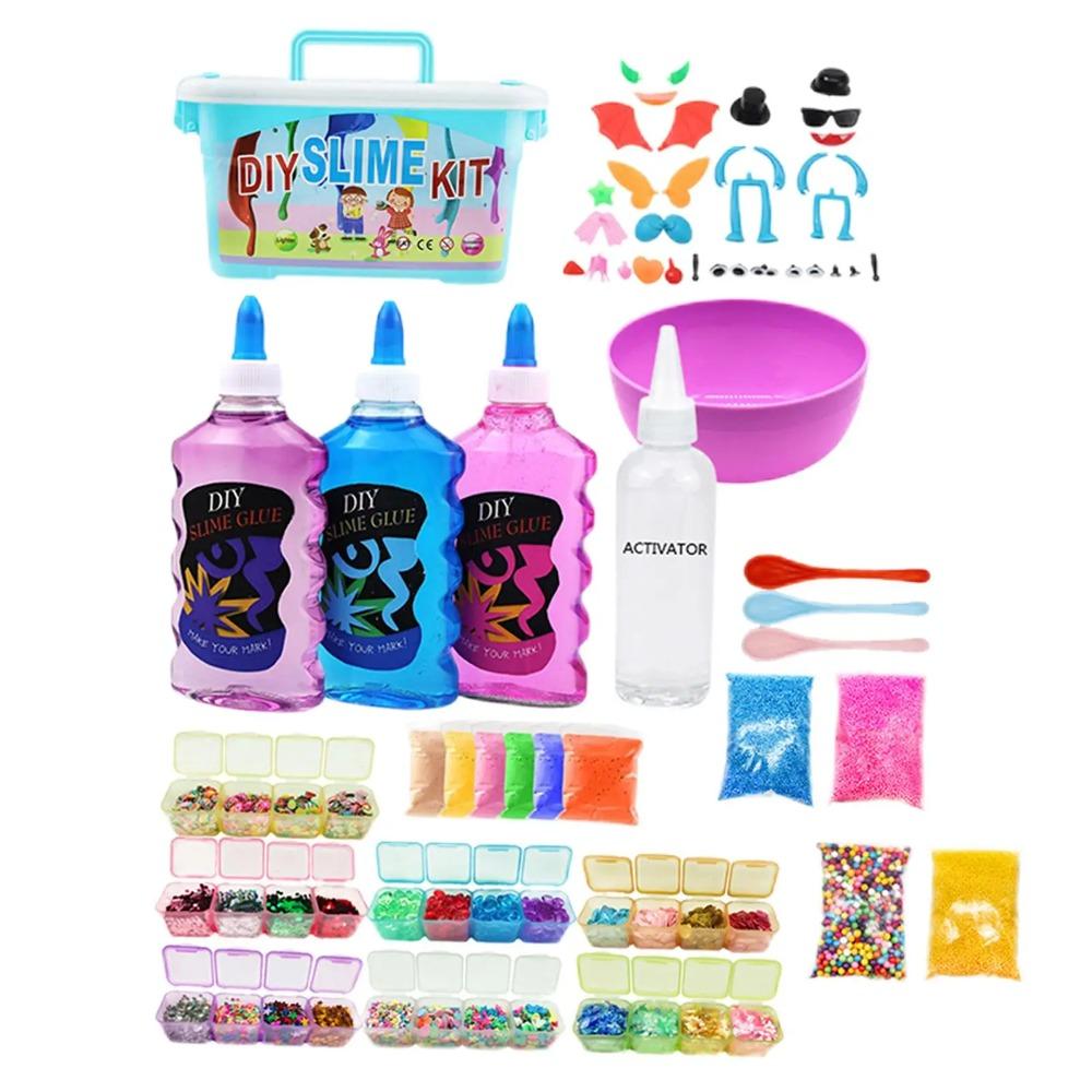 Slime Toy Kit Party Favors Non Sticky Polymer Present Stress Relief Play Soft Clay DIY for Learning Girls Children Kitchen Kids