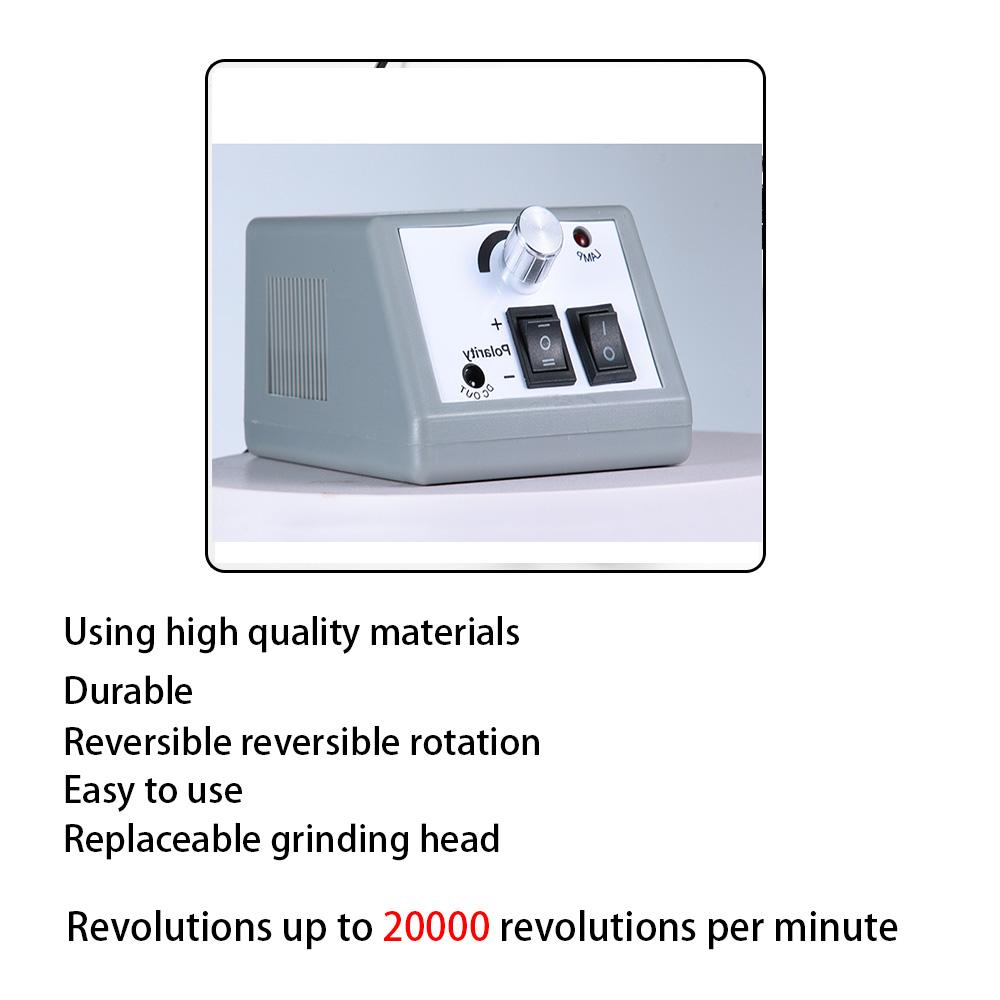 20000 об/мин Профессиональный набор для маникюрного аппарата Напильники Насадки Инструменты для удаления гель-лака Низкий уровень шума Фрезы Набор для маникюра