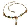 Les Trésors De Lily [D3962] - Дизайнерское колье Luxor коричневого/бирюзового цвета