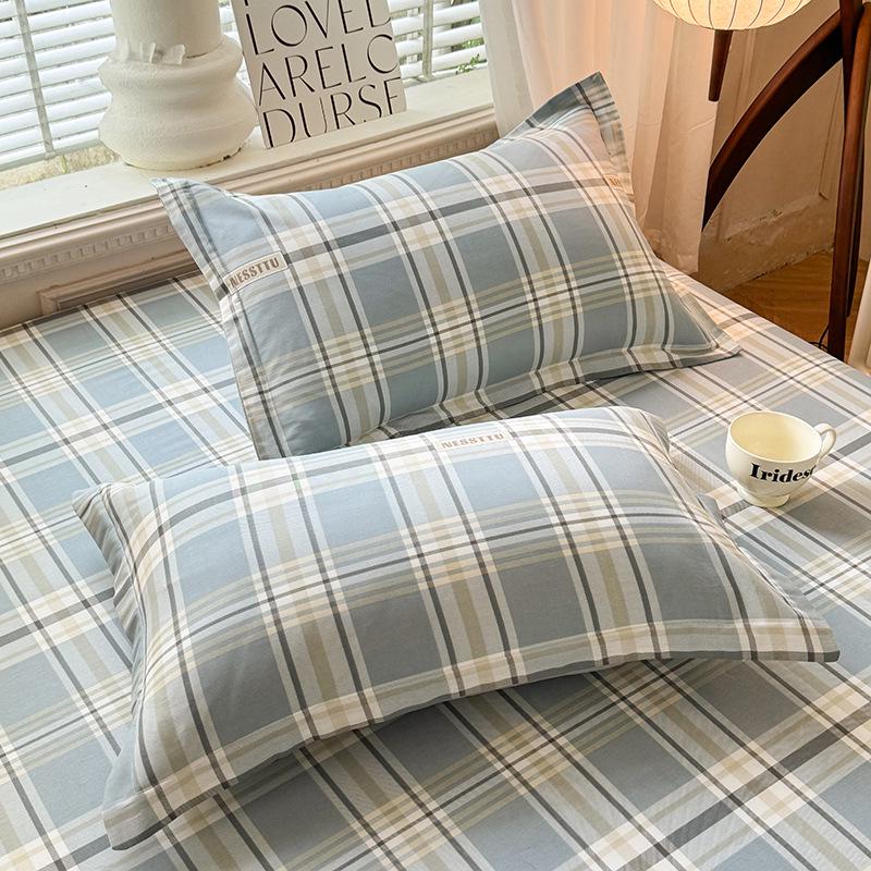 Хлопковые наволочки: Чистый хлопок, простой стиль для дома, общежитий, одноместных и двухместных комнат (Одиночный/Пара)