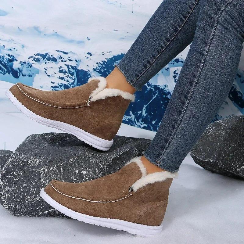 Winter Women Boots Waterproof Ankle Boots Women Cotton Shoes Keep Warm Plush Snow Booties Female Botas Mujer Size 43