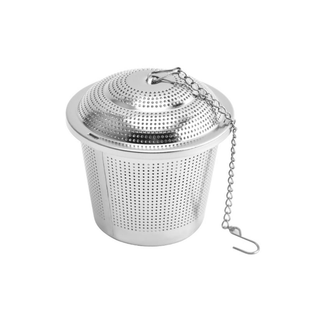 Fine Mesh Stainless Steel Tea Infuser Extended Chain Loose Tea Separation Basket Spices