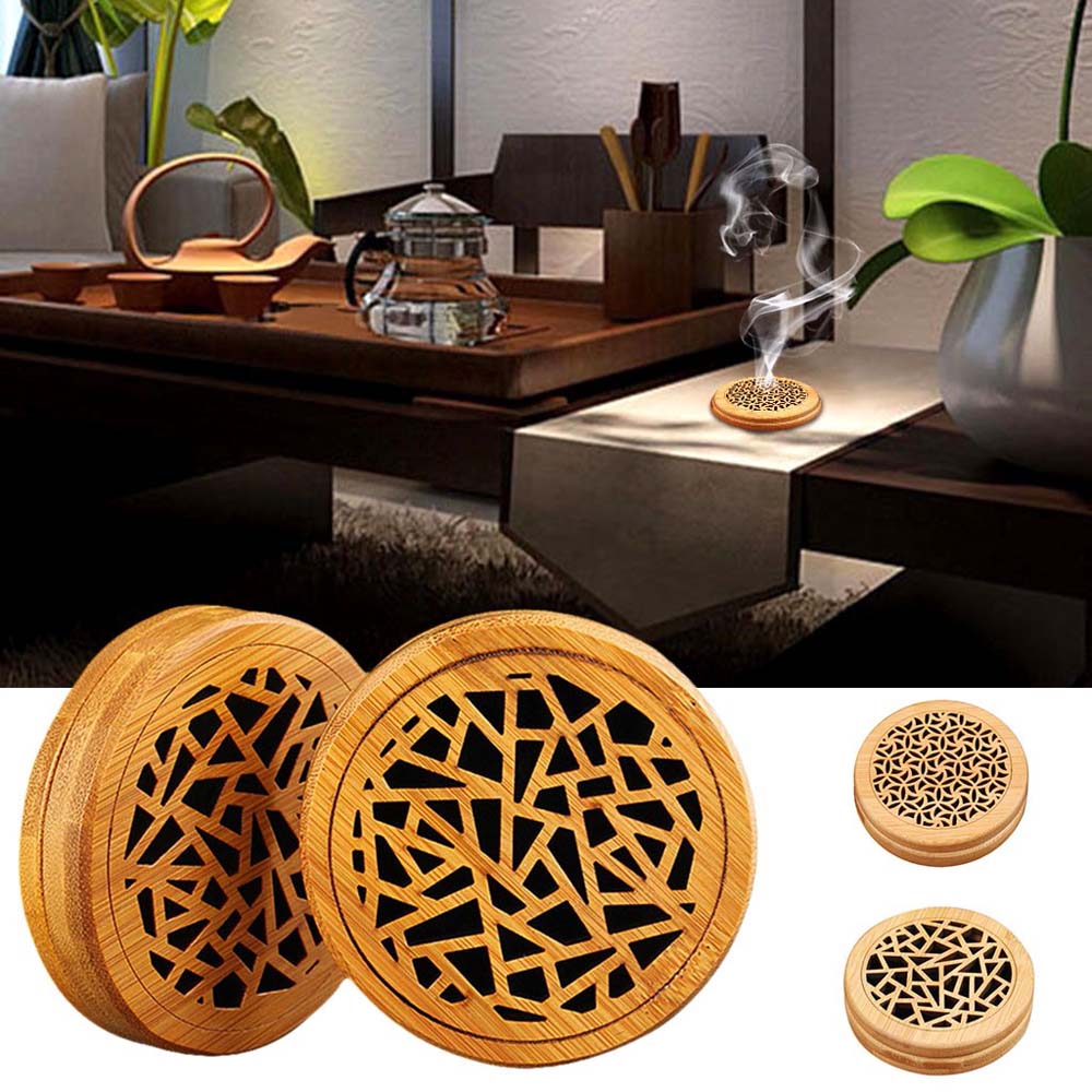 Coils Incense Hollow Carved Buddhist Incense Holder Censer Ash Catcher Home Decor Desktop Ornament