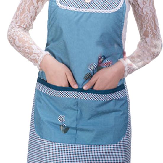 Мультяшный кухонный фартук Водонепроницаемый Маслостойкий Полиэстер Без рукавов Фартук Дизайн с цветочным принтом Фартук для дома Ресторана