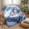 Elephant Singing under Rainbow Theme blanket Lightweight Warm Flannel Blanket Decorative Throw Blanket for Home Decoration