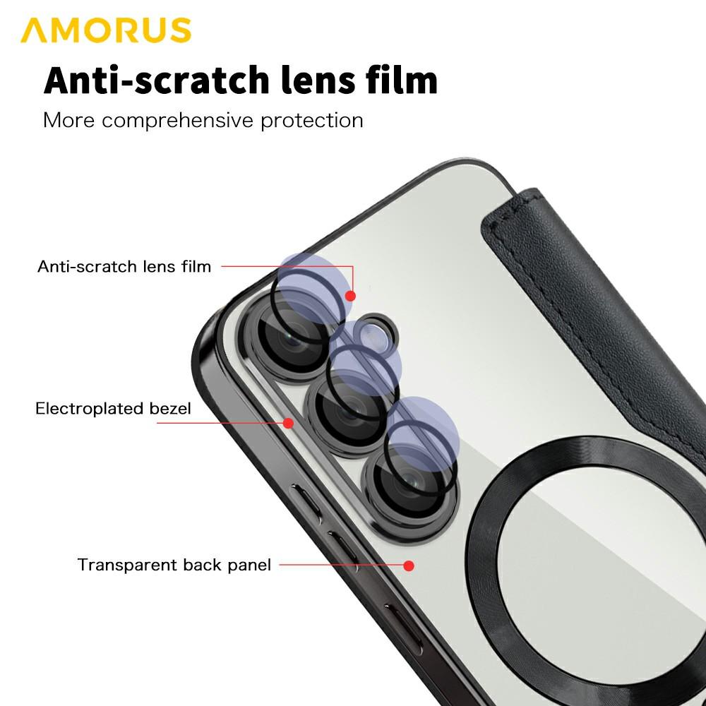 Чехол для Samsung Galaxy A56 5G, совместимый с MagSafe, с блокировкой RFID, держателем для карт, кожаный чехол для телефона