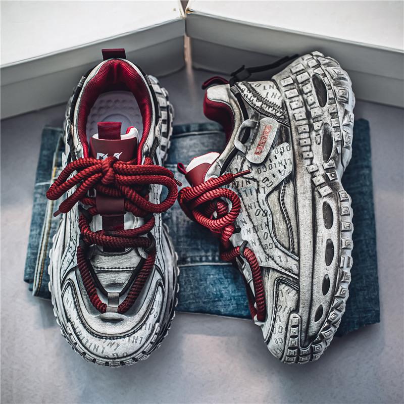 Trendy Men Sneakers Luxury Chunky Casual Sneakers For Man Height Increasing Dad Shoes Breathable Sports Shoes Male Sneakers