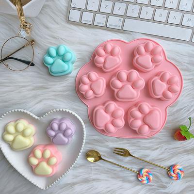 Силиконовые формы для кошачьих лапок, элегантные шоколадные формы для печенья, для выпечки, антипригарные формы для лакомств для собак, подходящие для микроволновой печи