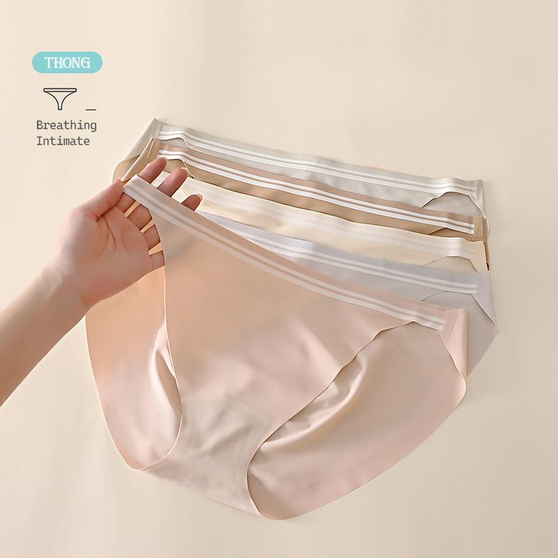 Sexy High Elasticity T-Panties Plus Size Lift Up Underwear Women's Thong Seamless Briefs High Slit Ladies Lingerie