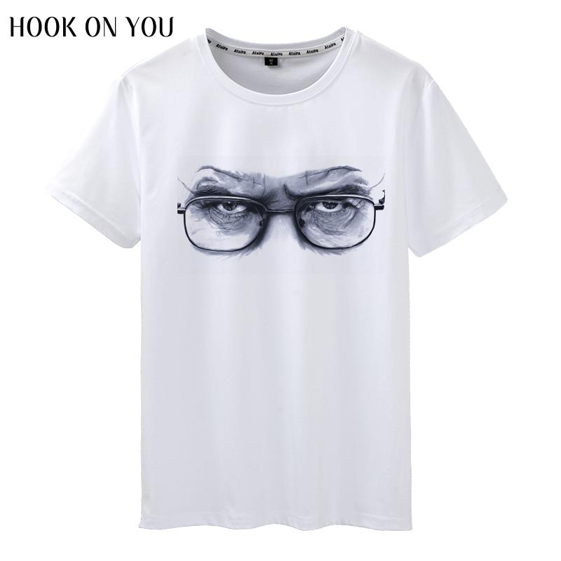 Summer Cotton Tshirt American Drama Pattern Printed Tshirt Sweat Absorption and Breathable Mens and Womens Short Sleeves