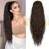 22inch Corn Wavy Long Ponytail Hair Extension Synthetic Wig Kinky Curly Thick Clip In Drawstring Ponytail Wrap On Hair Accessory