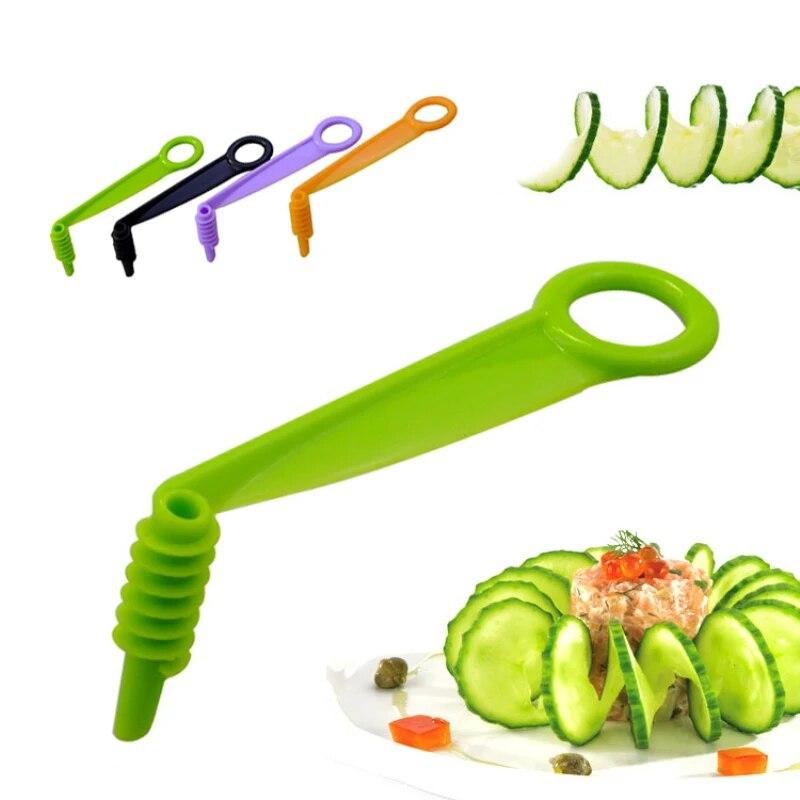 1pcs Spiral Slicer Blade Hand Slicer Cutter Cucumber Carrot Potato Vegetables Knife Kitchen Accessories Tools