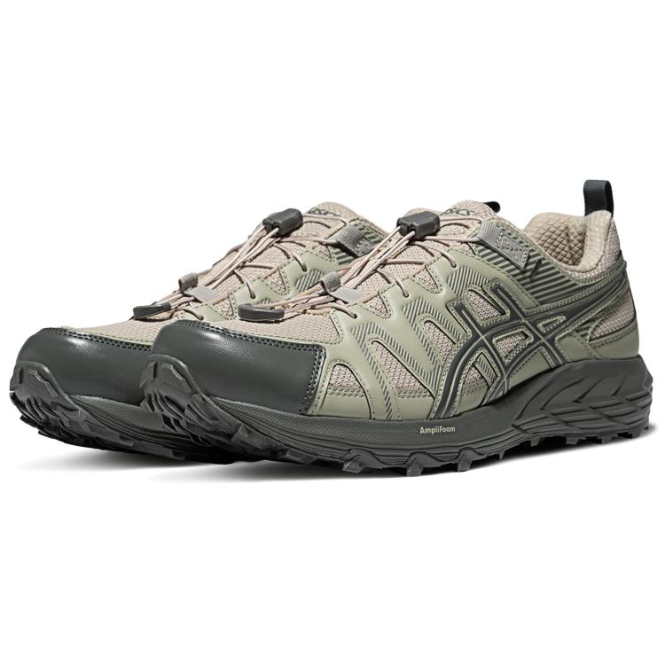 Asics Gel-Sonoma Fe Ткань Синтетическая кожа Прочные Низкие Повседневные Трейл Городские Кроссовки для Бега Мужские Кроссовки Серый Бежевый 1011B999-300