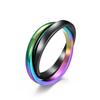 Megin D Нержавеющая сталь Титан Повседневный Простой Разноцветный Парные Кольца для Мужчин Женщин Друзья Подарок Модные Украшения Bague Anel Bagu