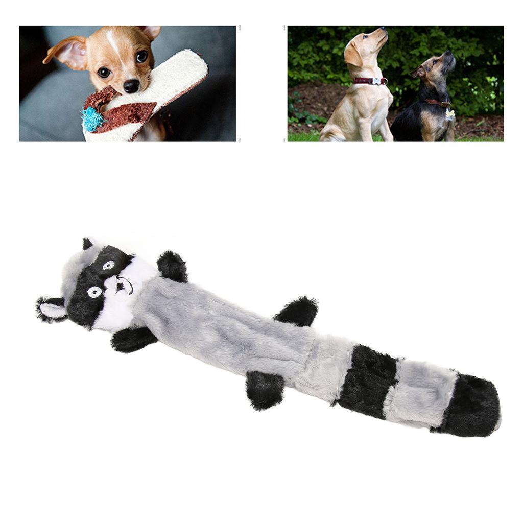 Dog Squeaky Raccoon Toys Bite Resistant Safe Plush Dog Teething Toys for Pet Supplies