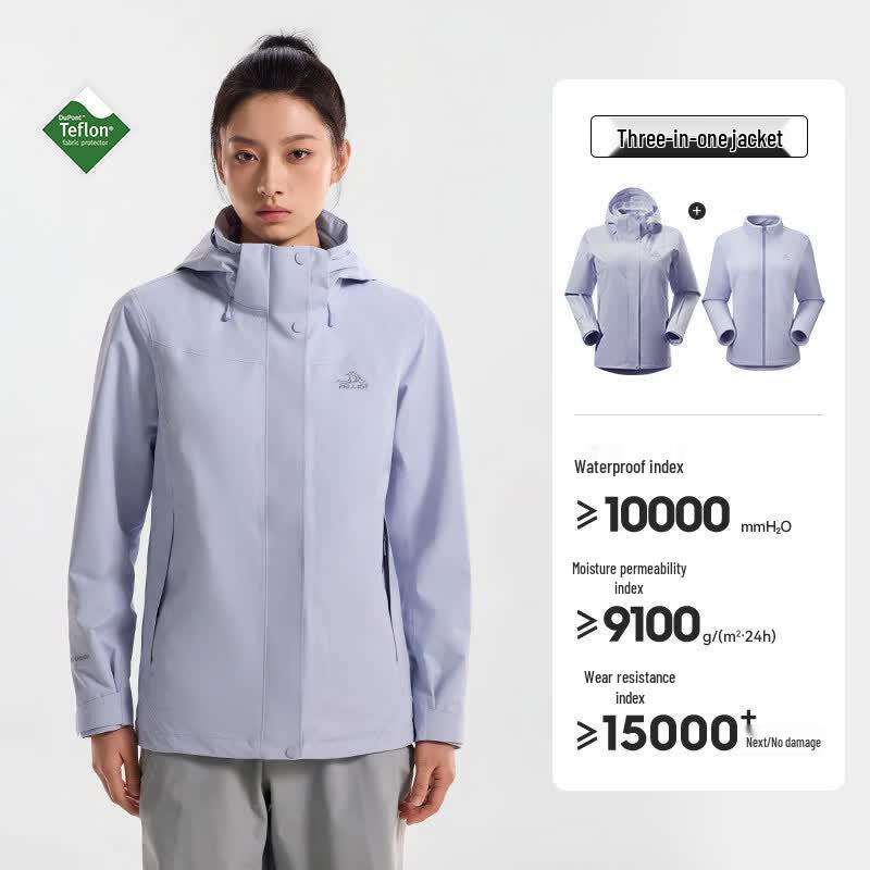 Pelliot Women's 3-in-1 Fleece-Lined Outdoor Jacket 126101208