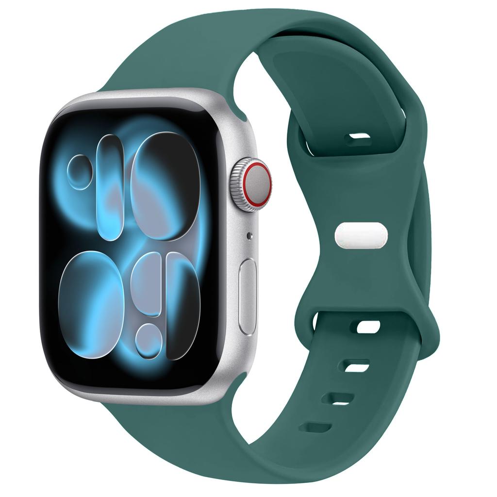 Спортивный силиконовый ремешок для Apple Watch Bands 40мм 44мм 46мм 45мм 41мм 49 42мм Correa Браслет iWatch серия 10 11 9 8 7 ultra 3 SE