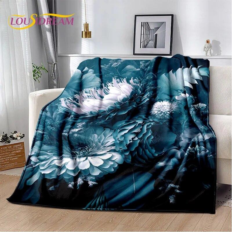 HD Daisy Rose Chrysanthemum Pretty Flower Blanket,Soft Throw Blanket for Home Bedroom Bed Sofa Picnic Travel Cover Blanket Kids