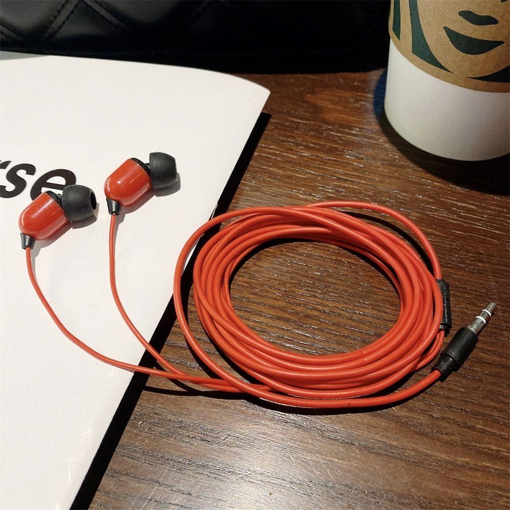 White Black Red Monitor Headphone Wires Headphone Stereo Earbuds Wired Earphone In-Ear Earphone