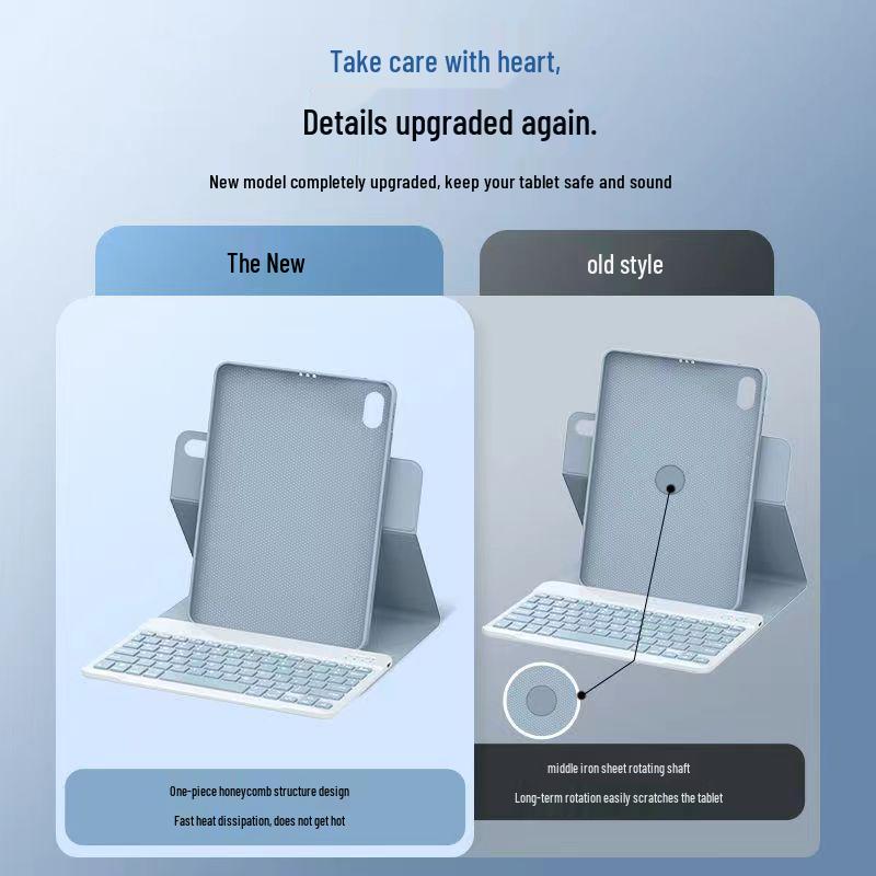 Вращающийся магнитный защитный чехол-клавиатура для Honor Tablet 9/MatePad 11.5/Redmi SE/X8Pro