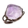 Amethyst Handmade Gemstone Ring, Copper Electroformed Ring Antique Jewelry, Adjustable Ring Engagement Gift