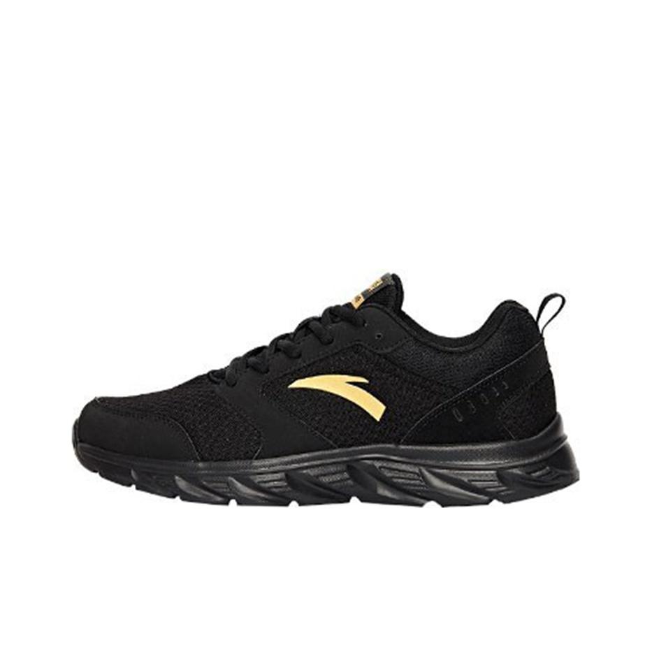Anta Кроссовки Running Series из ткани с амортизацией, нескользящие, износостойкие, дышащие, низкие, мужские, кроссовки, черное золото 91915581-9