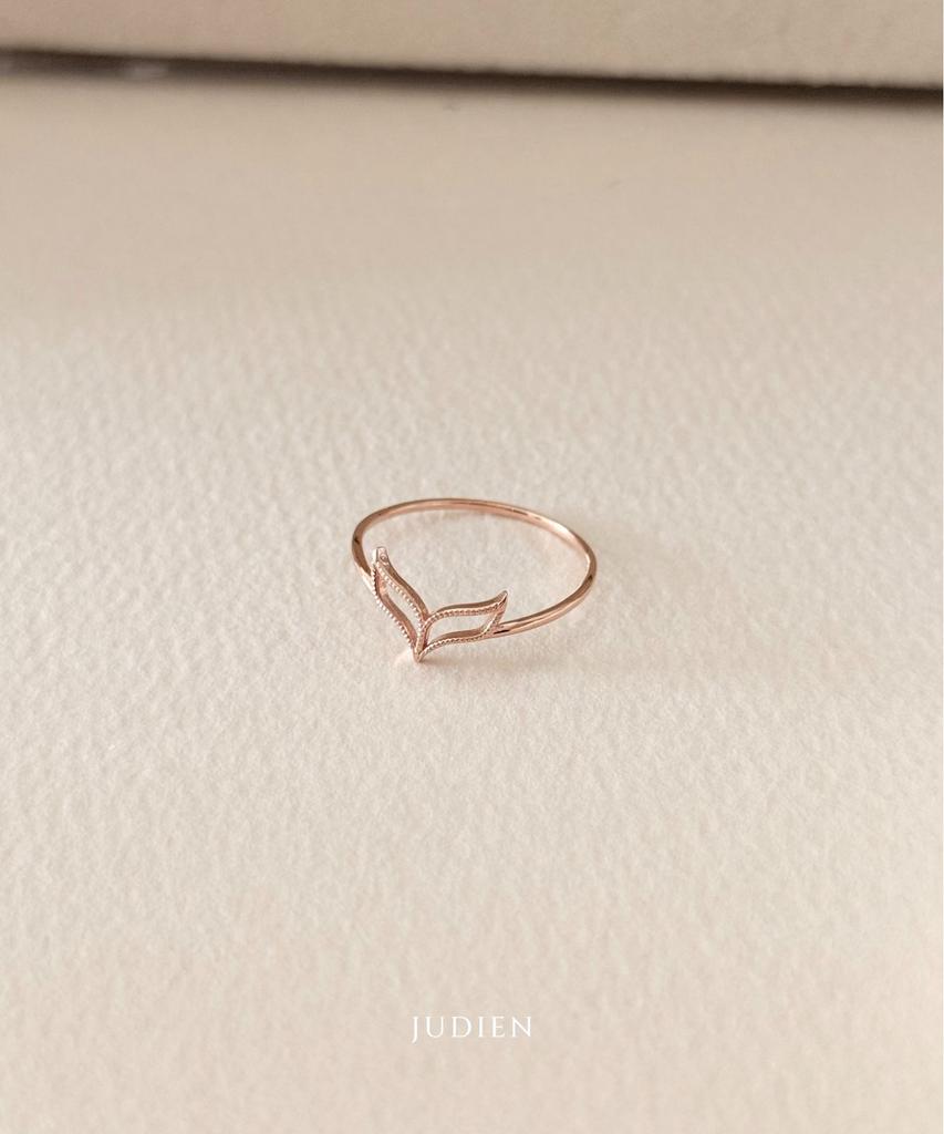 Judien 14K 18K Veila Whale Tail Layered Ring