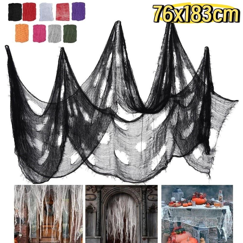Scary Halloween Gauze Reusable Creepy Gauze Cloth Spooky Mesh Gauze Halloween Party Decorations