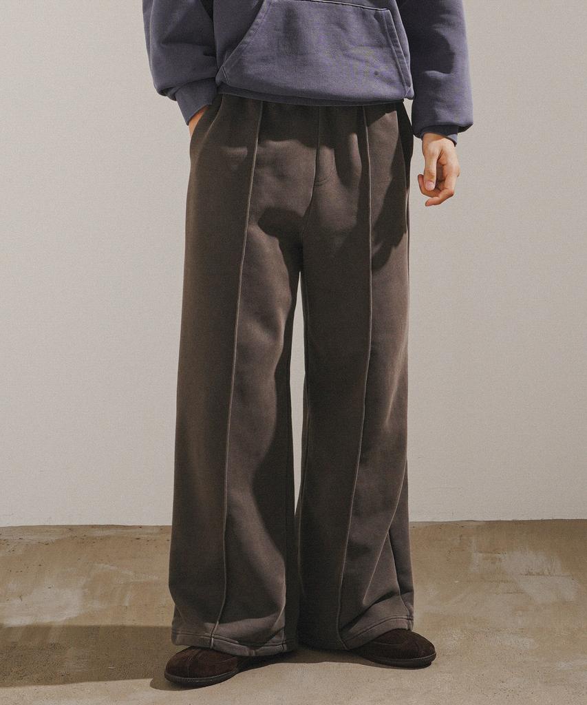 JEMUT Noir Pigment Wide Sweatpants Brown Sjlp2655