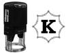 Printtoo Office Стационарная восьмиугольная кельтская вихревая рамка K Alphabet Monogram R-40 Self Inking Rubber