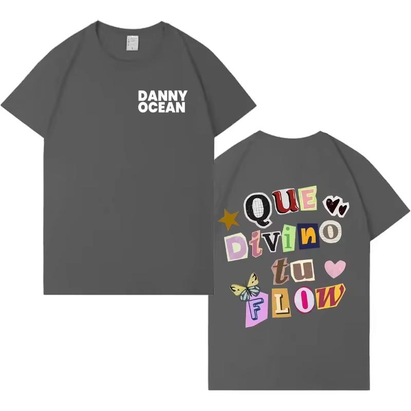 Rapper Danny Ocean Trendy Album Tshirt Mens Fashion Casual Y2K 2026 Spring Summer Crewneck Short Sleeve Top Unisex