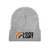 Вязаные шапки ЛГБТ для женщин, шапки унисекс, зимняя шапка для гордости, бисексуалов, лесбиянок, геев, Радуга, теплая шапка в стиле Харадзюку
