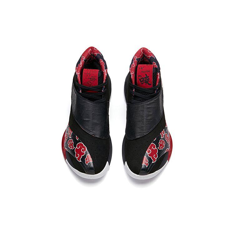 Anta KT6 Naruto Shock Absorption Support Mid-Top Basketball Shoes Men Basketball Shoes Black Red 112131101-7