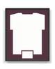 A sports jersey clip frame with a window - with a place for an autograph
