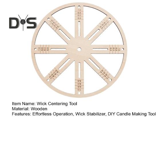 Инструмент для центрирования фитиля свечи, деревянный плоский круглый стабилизатор фитиля, центрирующий держатель для фитилей свечей для самостоятельного изготовления свечей, хлопковый фитиль