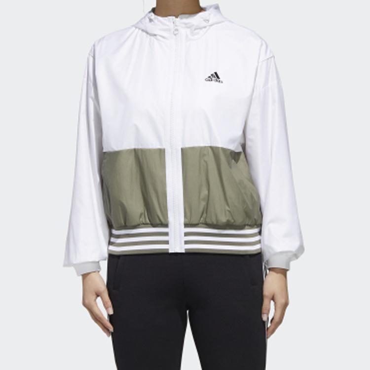 Adidas Jackets Women's White Hooded Moderate Other GF0129